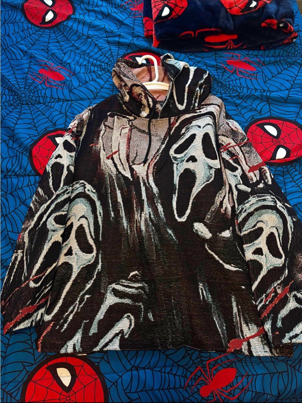Ghost Face Jacquard Hoodie
